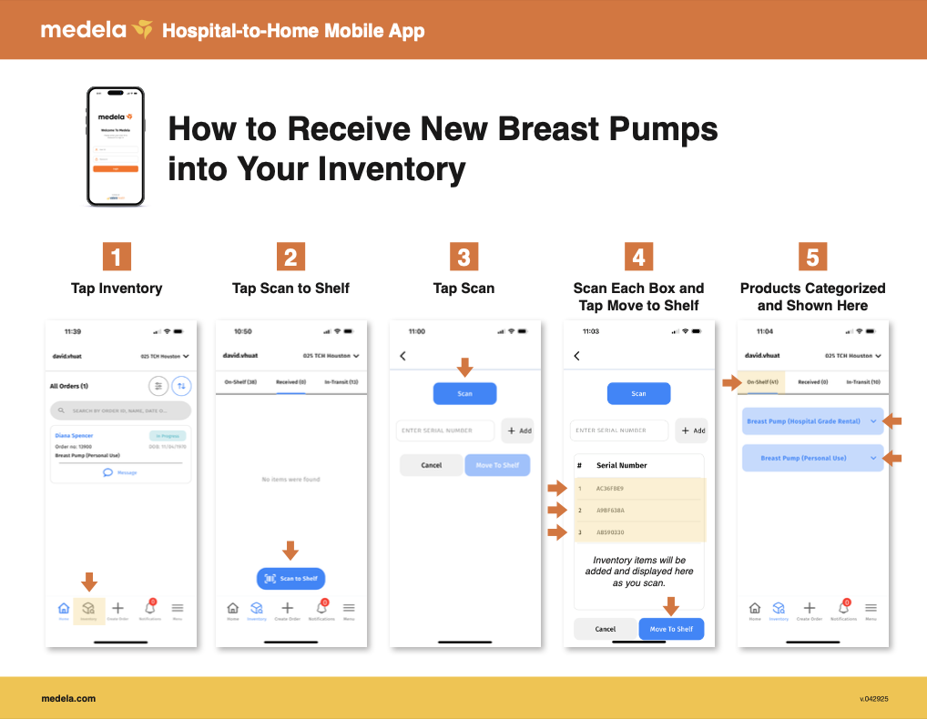 How to Receive New Breast Pumps into Your Inventory